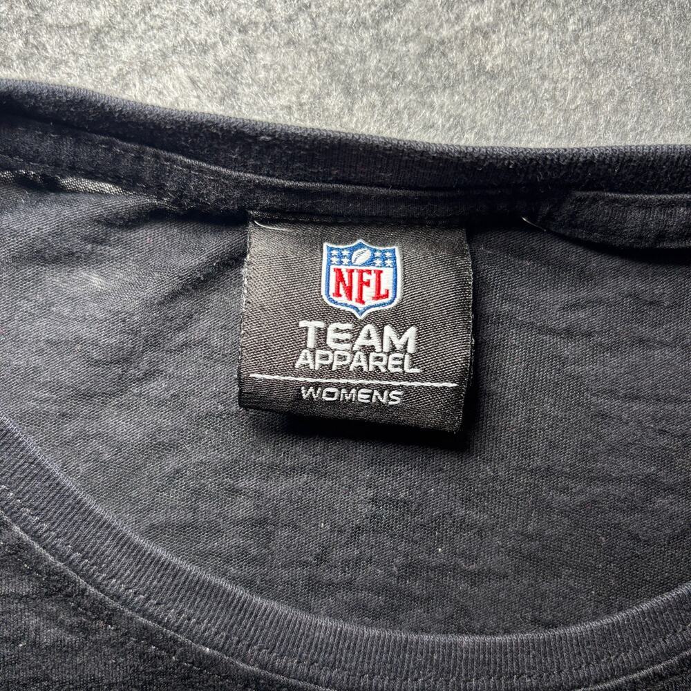 NFL TEAM APPAREL Women L Black Graphic Tee - Picture 2 of 7